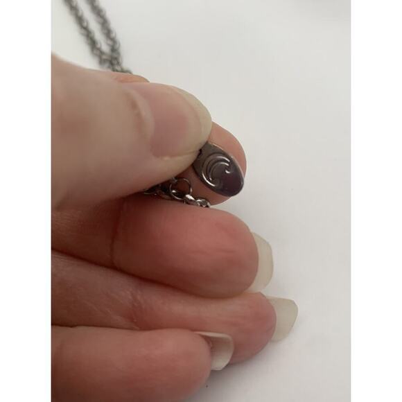 Vintage Charming Charlie Silver Tone Round Statement Tassel Pendant Necklace - Picture 7 of 7